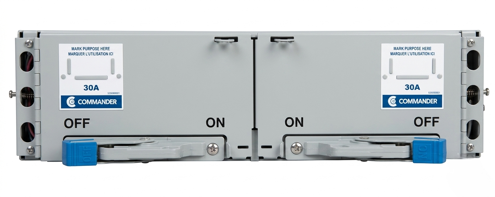 Commander QSF1136 30A/30A 600V Twin Fusible Panel-Mount Switch